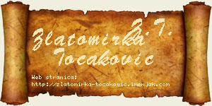 Zlatomirka Točaković vizit kartica